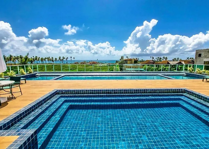 Porto De Galinhas - Cupe - Flat Varanda Com Vista Ao Mar - Rooftop Com Piscina